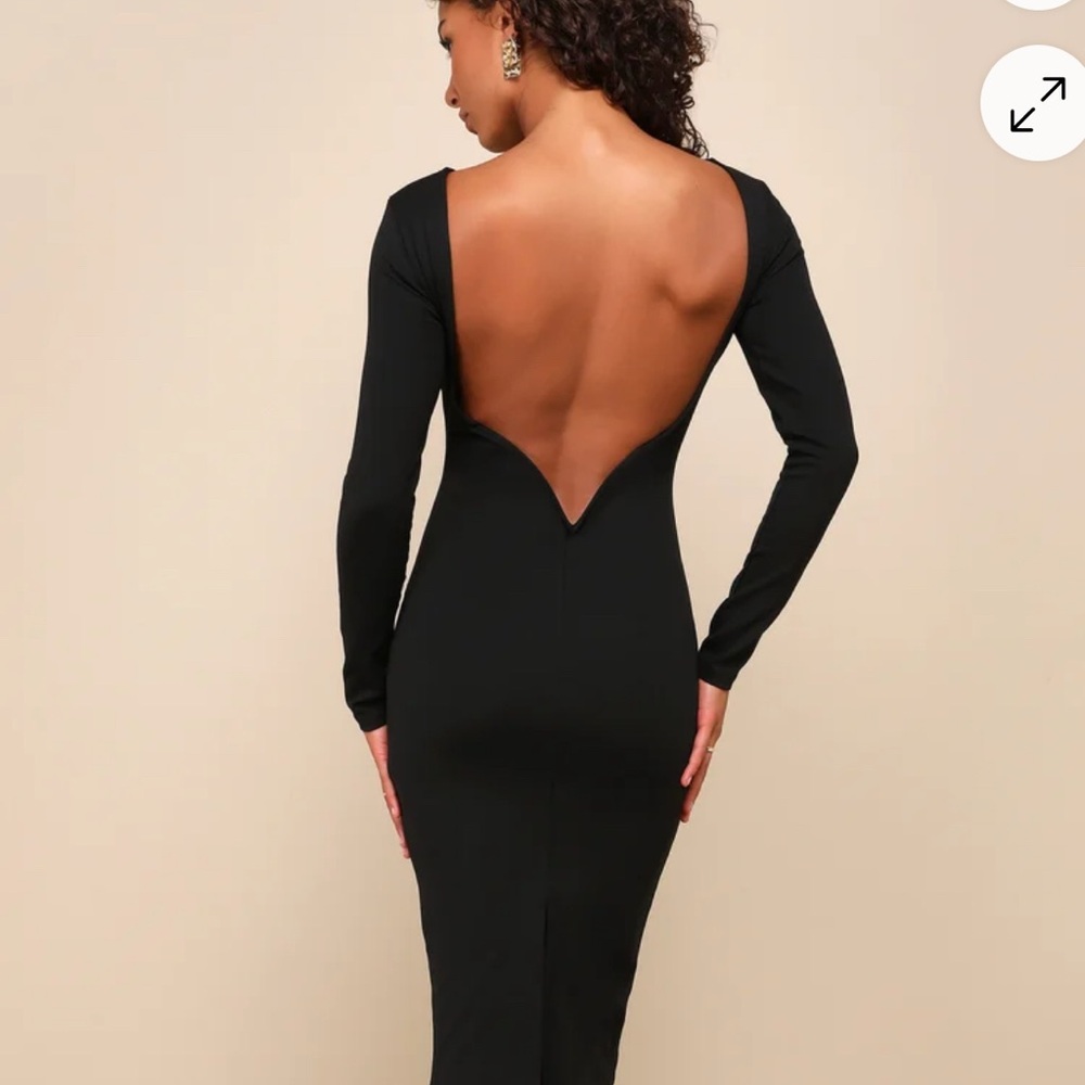 Lulus Black Backless Dress